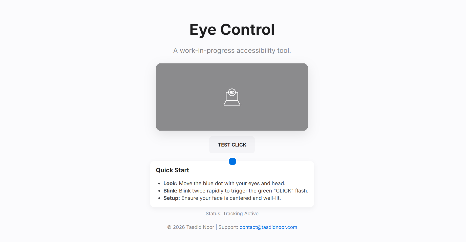 Eye Control Accessibility Tool